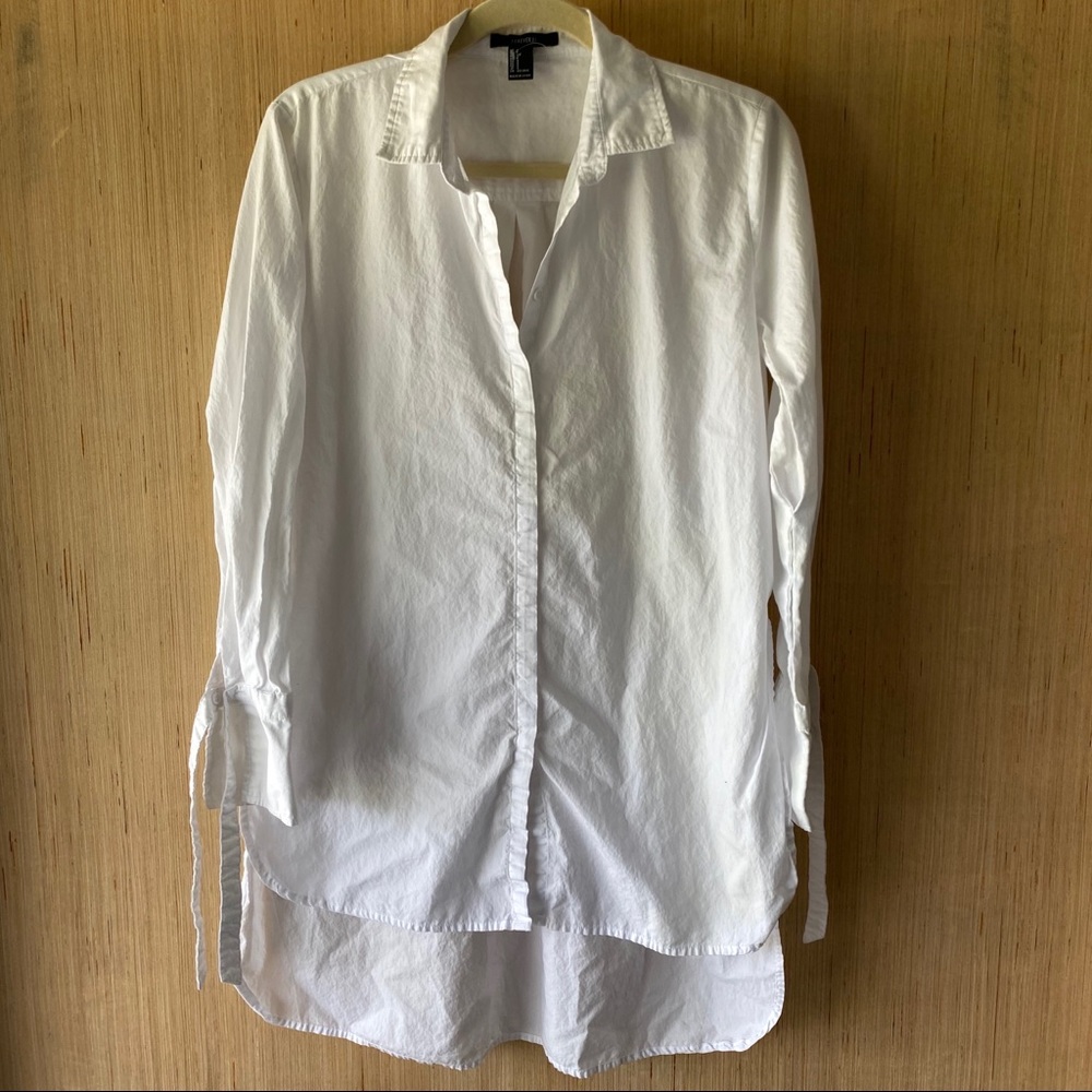 ❌SOLD❌Long button down white shirt